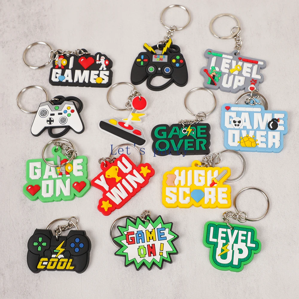 13Pcs Video Game on Theme PVC  - Gaming Console Keychain review and price